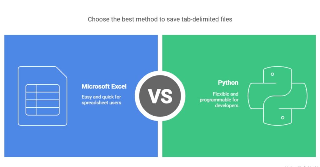 Choose the best method to save tab-delimited files