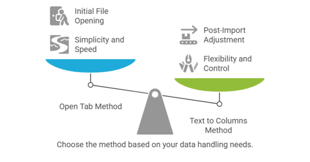 Methods of Tab Delimiter in Excel