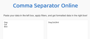 Examples of Using Comma Separator Tools