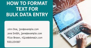 How to Format Text for Bulk Data Entry